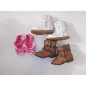 Garanimals Infant Size 4 Boots Lot Of 3 Pairs